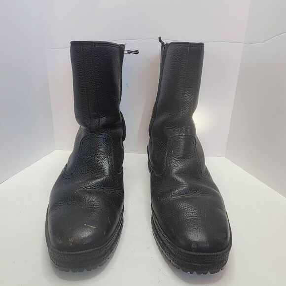 Henke Unisex Black Spini St. Moritz Shearling Fur Lined Snow Boots Size W 10/M 8 - Picture 2 of 9